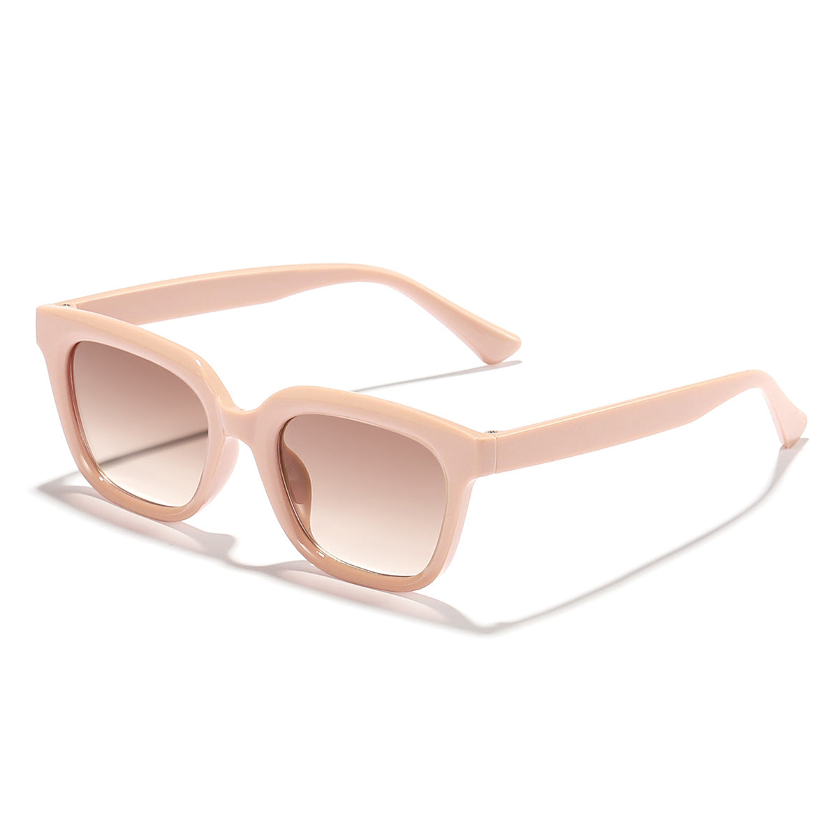 Damen Moderne quadratische Sonnenbrille mit stilvollem Transparenzrahmen Brehn