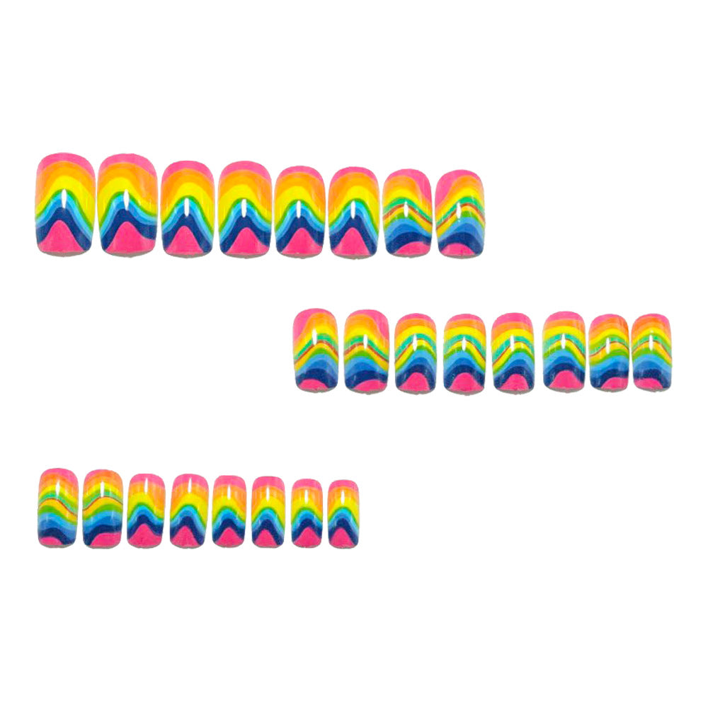 Kunstnägel Im Kreativen Regenbogen-Design Brehn