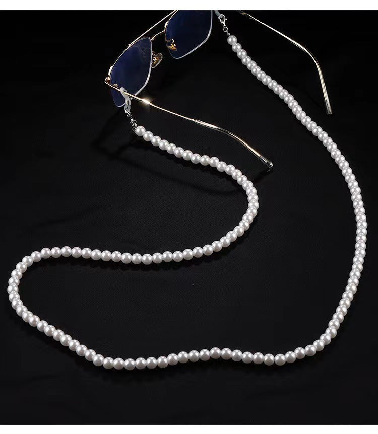 Elegante Lange Perlen Brillen Kette Brehn
