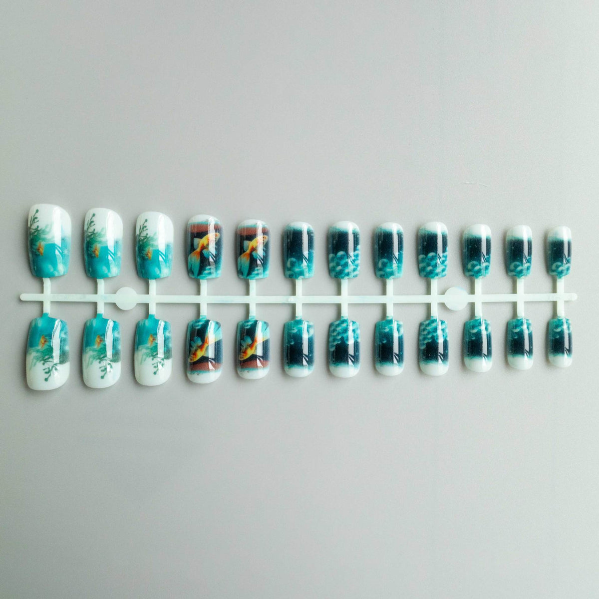 Künstlerisches 3D Aquarium Nagelkunstset