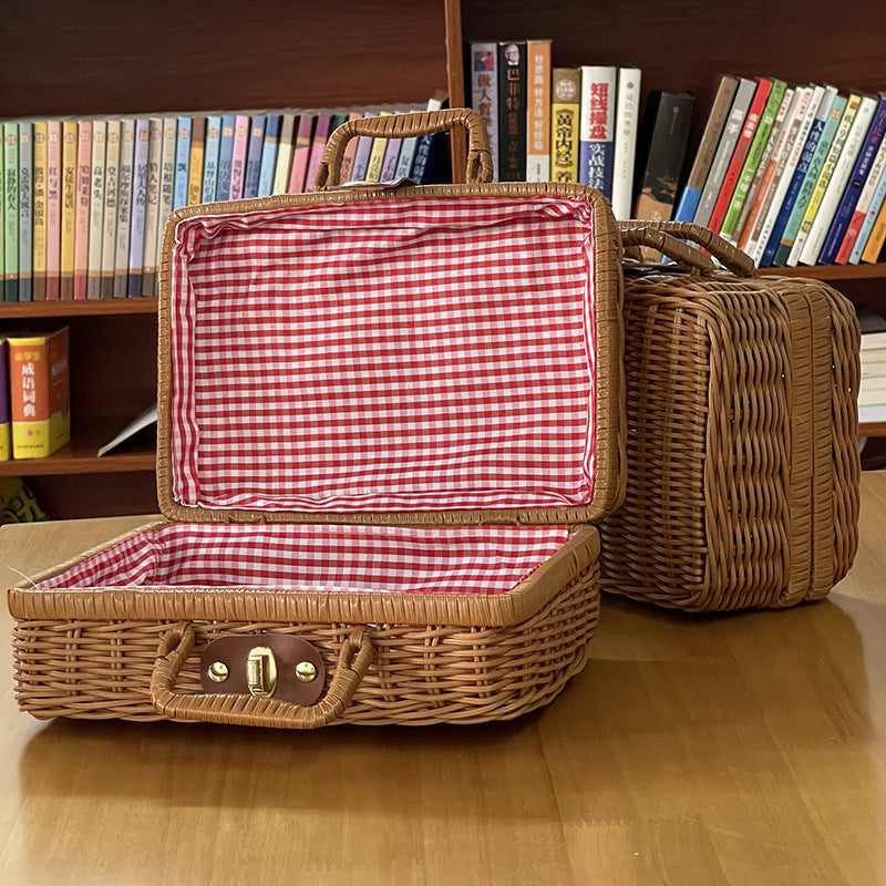 Vintage-inspirierte gewebte Aufbewahrungsbox Brehn
