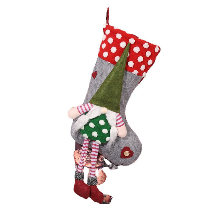 Verspielter Weihnachtsstrumpf mit Gnom-Motiv Brehn