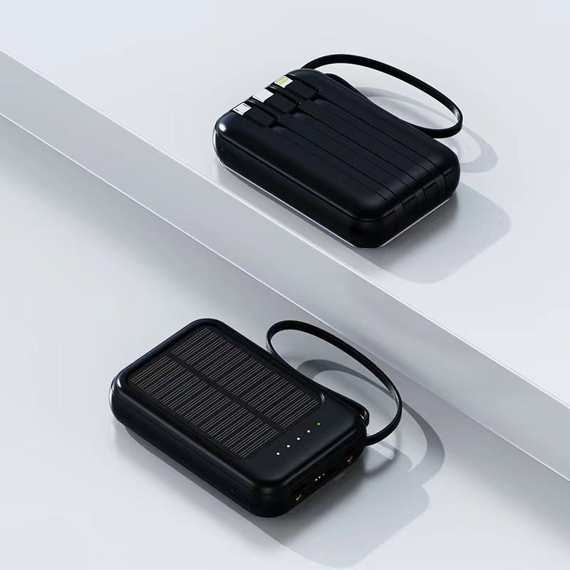 Solarbetriebene Powerbank mit hoher Kapazität und multifunktionalen Anschlüssen Brehn