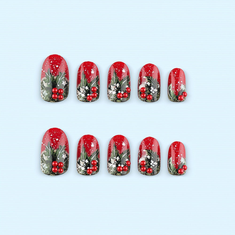Kunstnägel mit festlichem Weihnachtsdesign Brehn