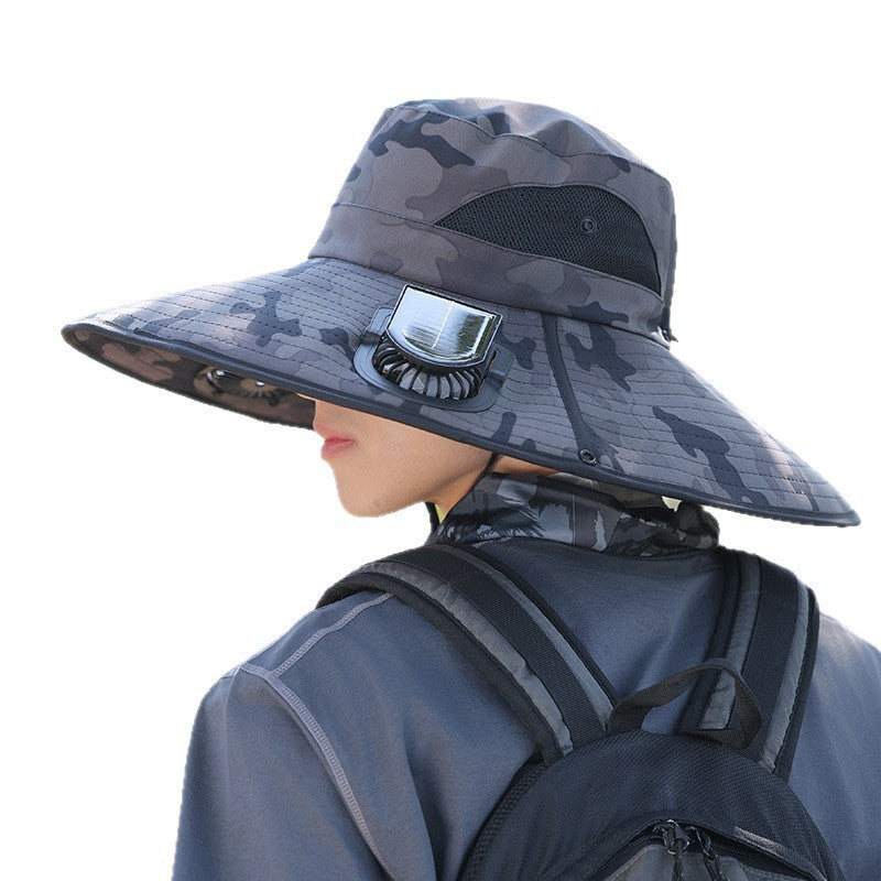 breite Krempe Outdoor-Sonnenhut mit UV-Schutz, atmungsaktivem Netz und verstellbarem Kinnriemen Brehn