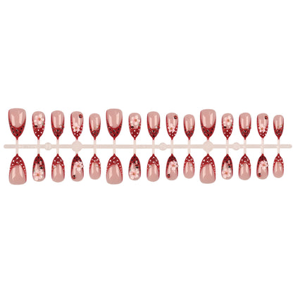 Elegantes Florales Design Press-On Nails Set