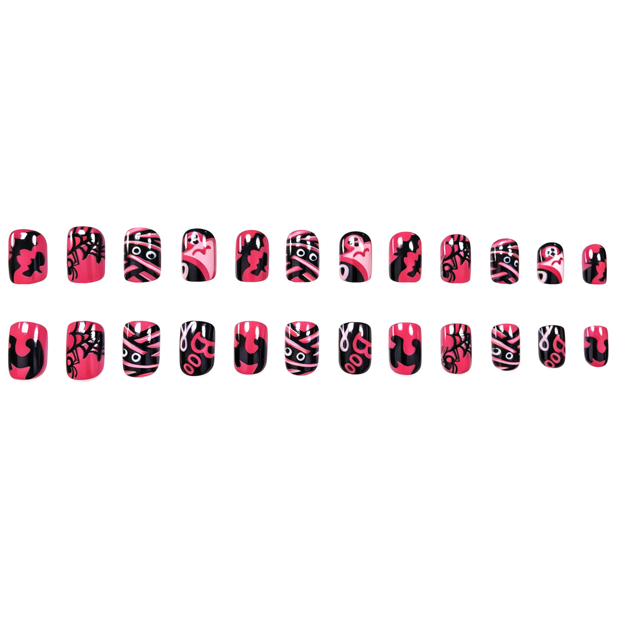 Halloween-Themen Spinnen- und Gespenster-Nagelkunst-Set Brehn