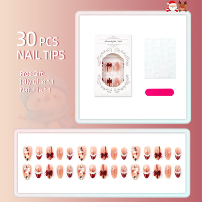 Festive Holiday Press-On Nail Art Set