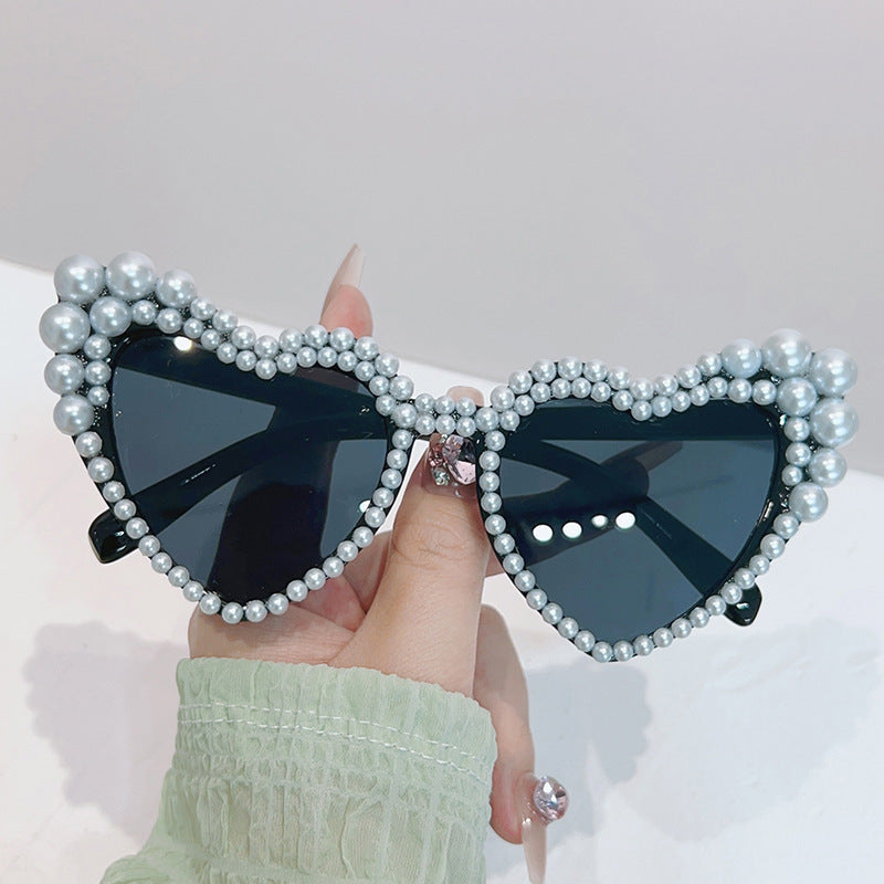 Cat-Eye Perlen-verzierte Sonnenbrille Brehn