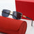 Damen modische quadratische Sonnenbrille mit goldenem Metallakzent und edlem Rahmen Brehn
