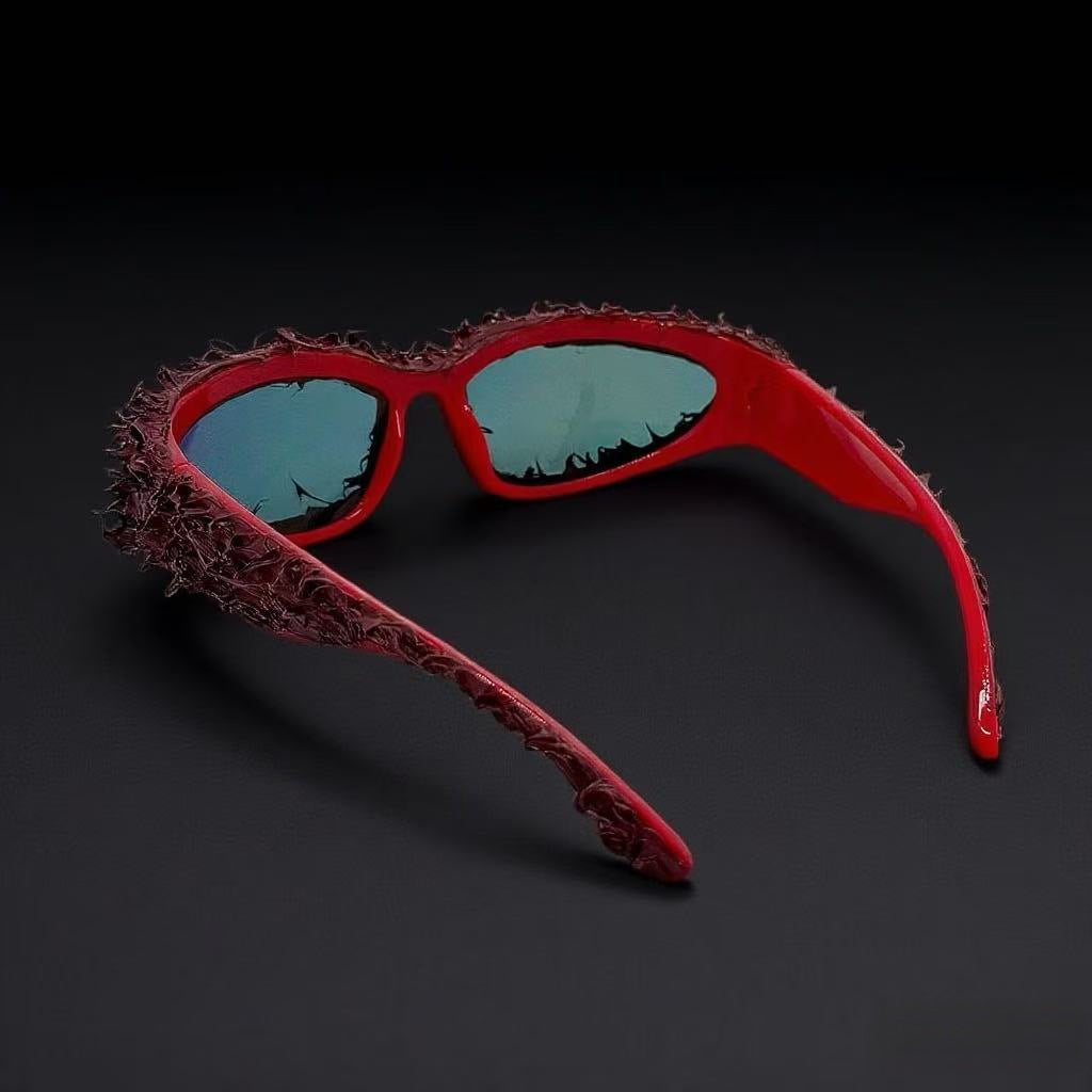 Damen Sportliche Sonnenbrille mit innovativem, kunstvollem Rahmen Brehn