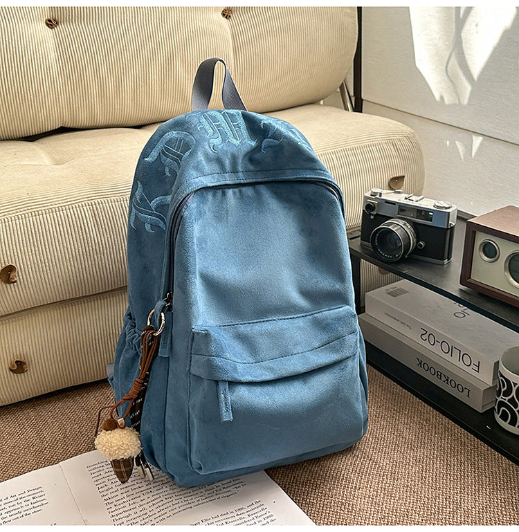 Lässiger Wildleder-Schulrucksack Brehn