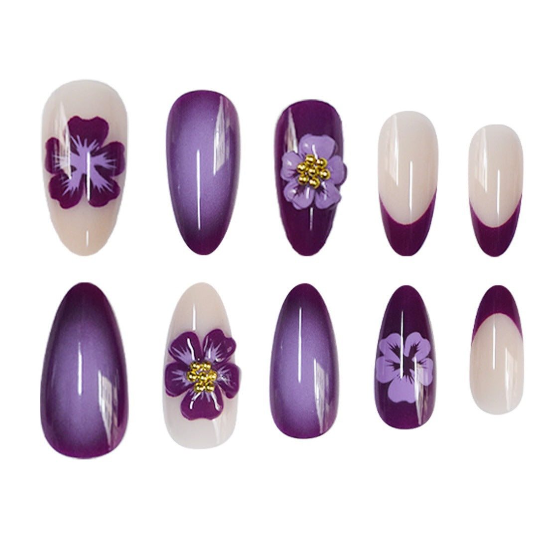 Florale 3D Press-On Nagelverlängerungen Brehn