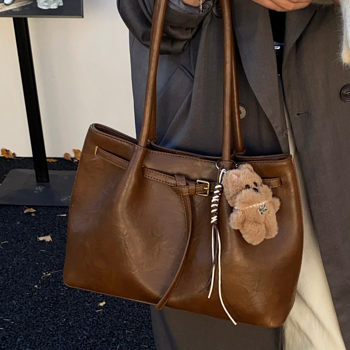 Luxuriöse Leder Schultertasche