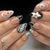 Künstlerisches Press-On Nagelset mit floralem und texturiertem Design Brehn