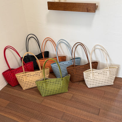 Gewebte Leder Tragetasche