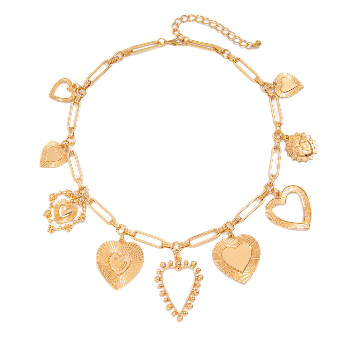 Brehn | Chunky Herz Charm Halskette