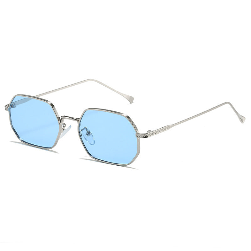 Damen Acht-Eckige Designer-Sonnenbrille mit hochwertigem Metallrahmen Brehn