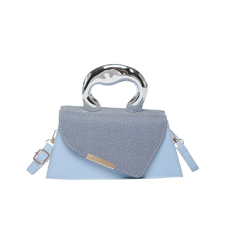 Stylische geometrische strukturierte Handtasche Brehn