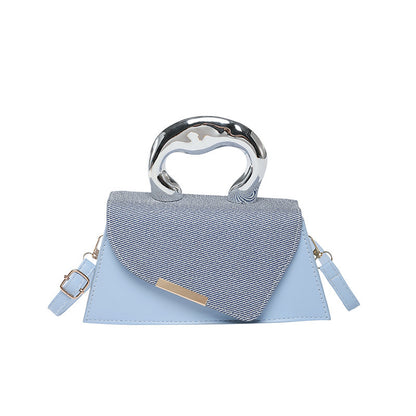 Stylische geometrische strukturierte Handtasche Brehn