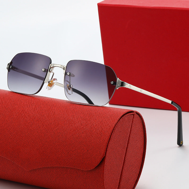 Damen elegante modische Sonnenbrille mit hochwertigem Metallrahmen Brehn
