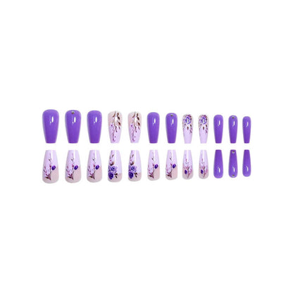 Elegantes Floral Acryl-Nagel-Set Brehn