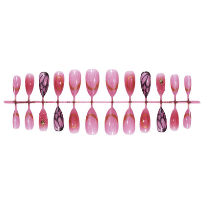 Künstlerisches Press-On Nagelkunstset mit eleganten Designs Brehn
