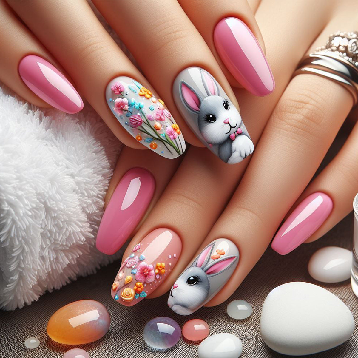 Verspielt Hase Nagelkunst Set Brehn