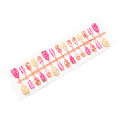 Kreatives von Früchten inspiriertes Press-On Nagelkunstset