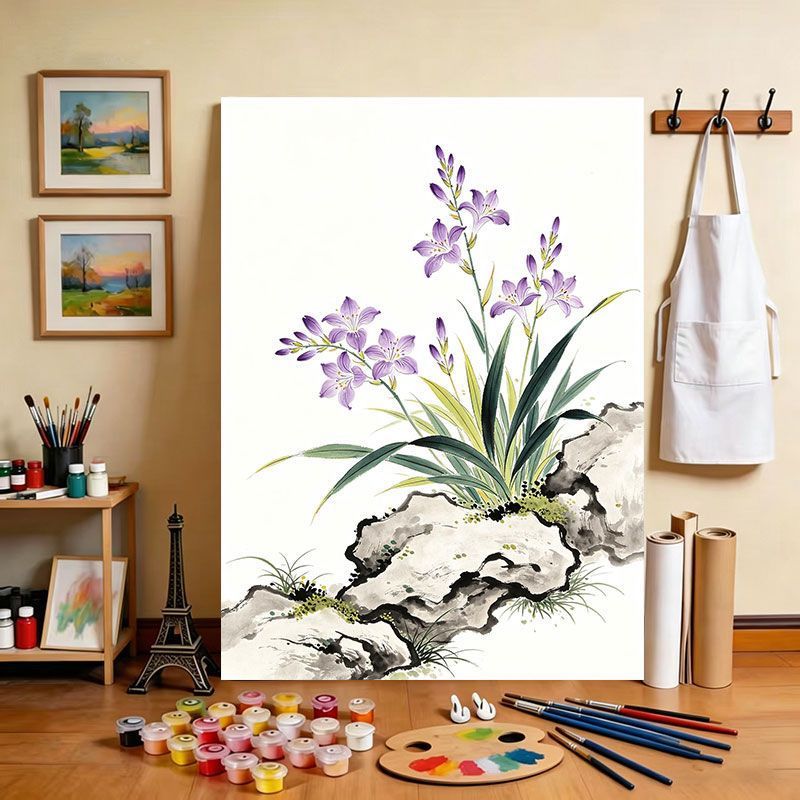 Blumeninspiriertes Leinwandkunstwerk Brehn