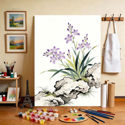 Blumeninspiriertes Leinwandkunstwerk Brehn