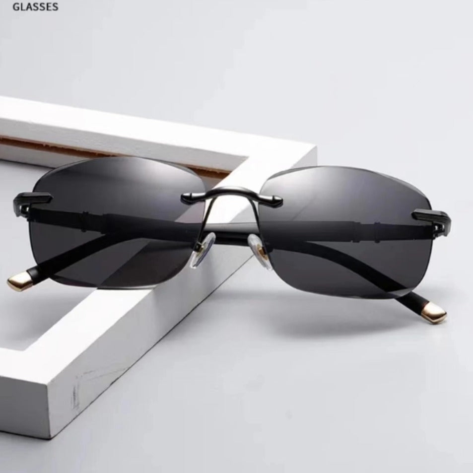 Damen Geometrische Premium-Sonnenbrille mit schmalem Rahmen Brehn