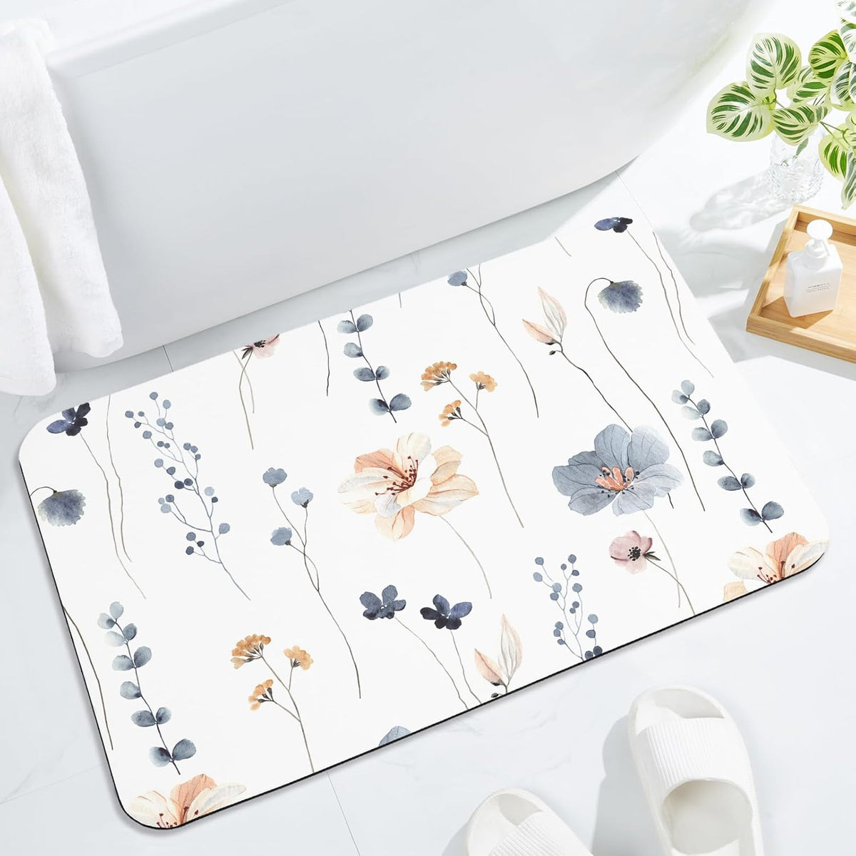 Florales Muster Badezimmermatte