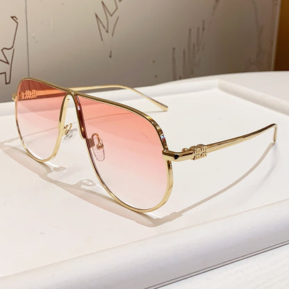 Herren Luxuriöse Übergroße Aviator Sonnenbrille Brehn