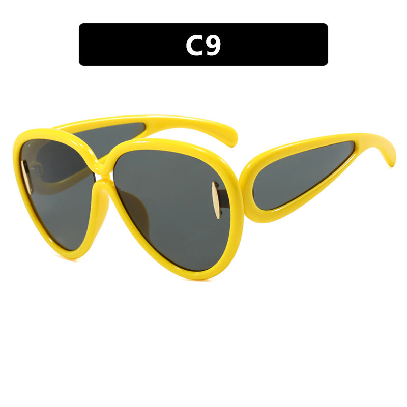 Damen extravagante Sonnenbrille im kreativen Design Brehn