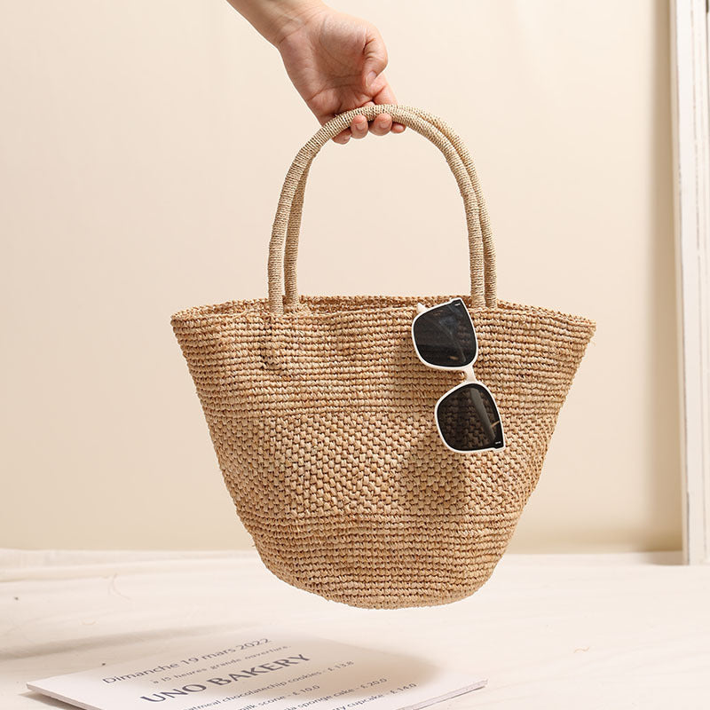 Damen Handgefertigte Basttasche im modernen Stil Brehn