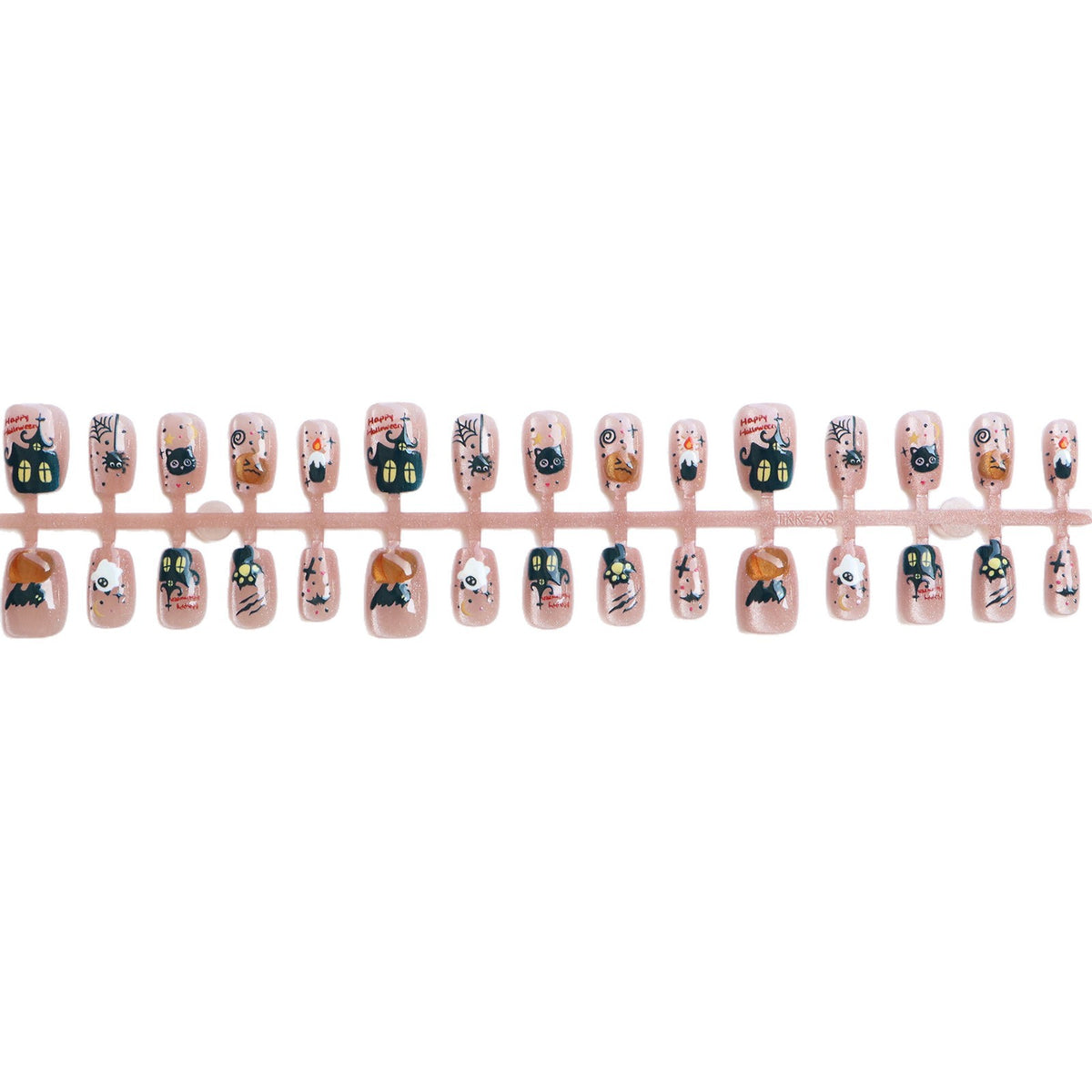 Kreatives, Halloween-Themen Press-On Nagelkunst Set Brehn