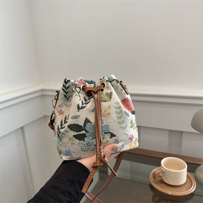 Bohemian-Stil Kordelzug Eimer Tasche