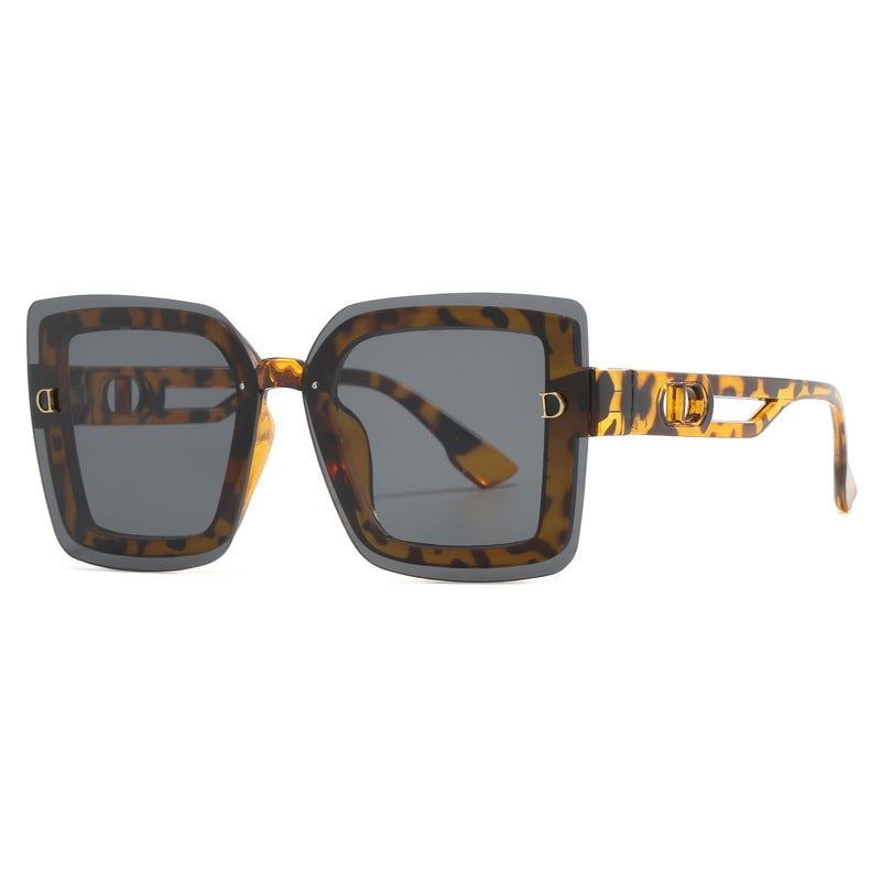 Damen modische oversized Sonnenbrille im geometrischen Design Brehn