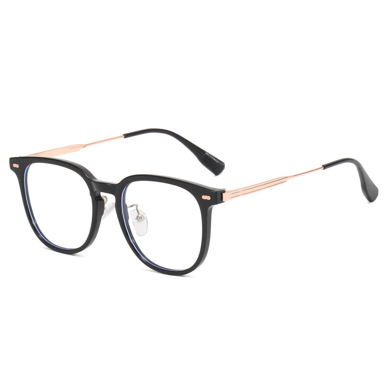 Damen klare rechteckige Brille mit filigranem Metallrahmen Brehn