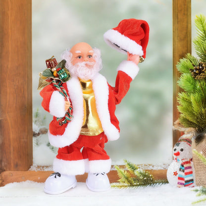 Dekorative Weihnachtsmannfigur mit Süßigkeit