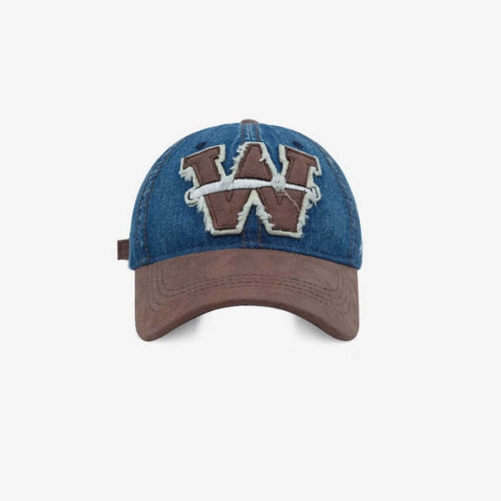 Herren Zerrissen Denim Baseball Cap Brehn