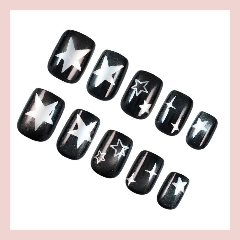Kunstnagelset mit elegantem Sternen-Design Brehn