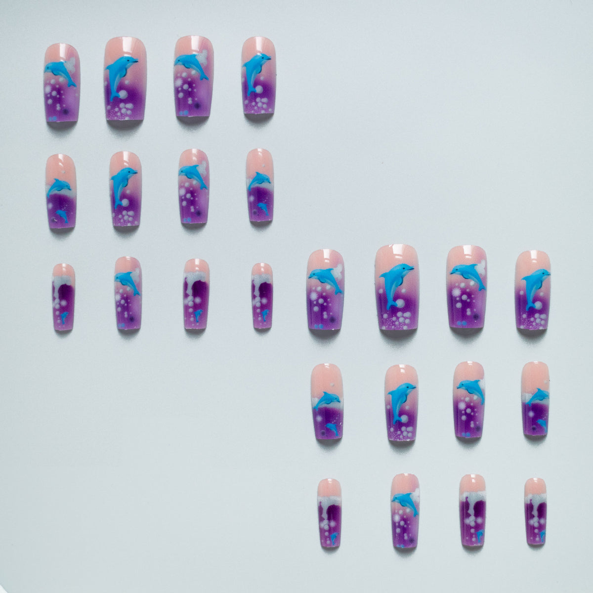 Delfin-Themen Künstliches Nageldesign Set