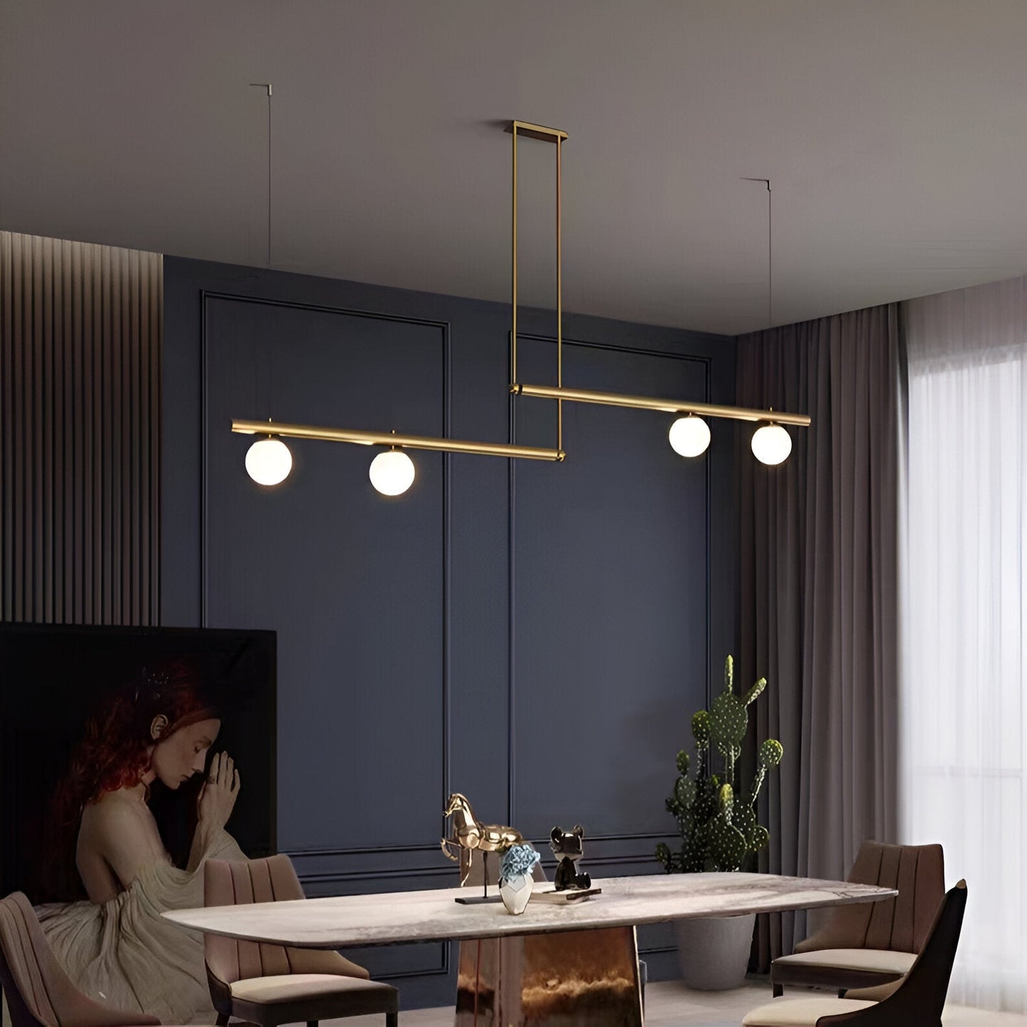 Brehn | Nordic Glass Linear Luxus Pendelleuchte