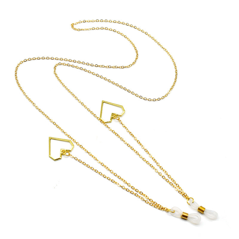 Herzförmige geometrische Eleganz Brillen Kette Brehn