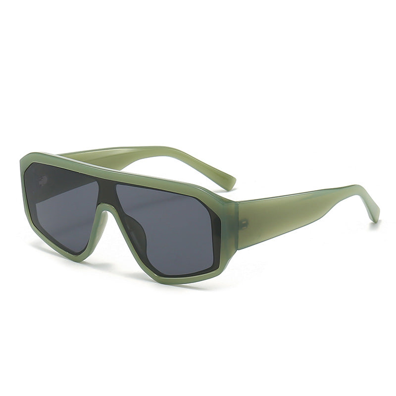 Herren Futuristische Übergroße Schild Sonnenbrille Brehn