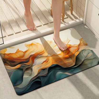 Künstlerischer floral print Badteppich