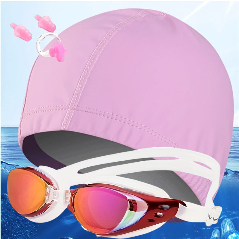 Schwimmset mit Hydrodynamischer Schwimmbrille und Badestrumpf Brehn
