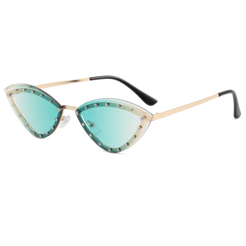 Damen Cat-Eye Sonnenbrille mit Glitzer-Details Brehn